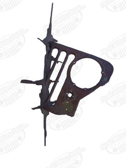 calandra jeep cj3a adorno modelo grieta pared