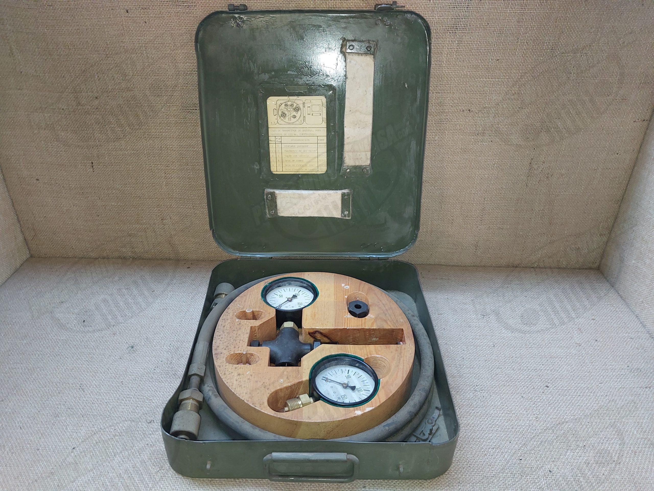 caja manometros de cañon de artilleria 122/46
