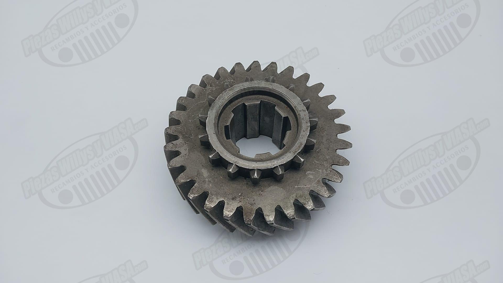 piñon 29 dientes transfer sobre el arbol secundario