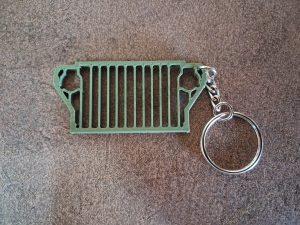 llavero calandra jeep willys mb slat grill verde