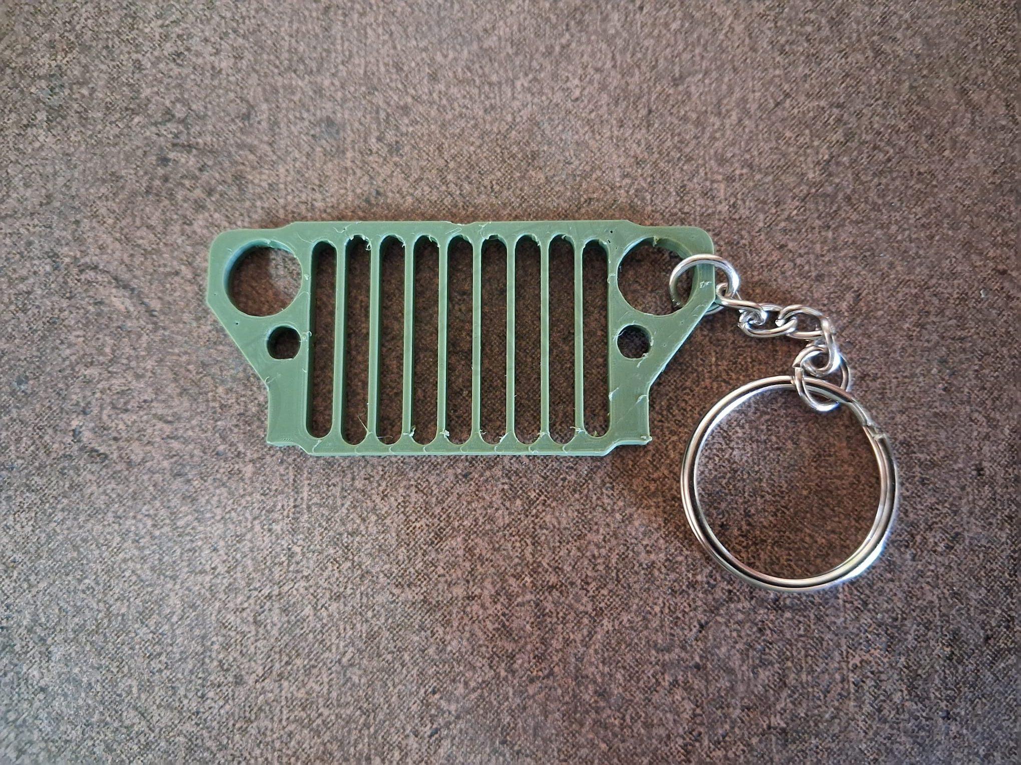 llavero calandra jeep willys mb-gpw verde