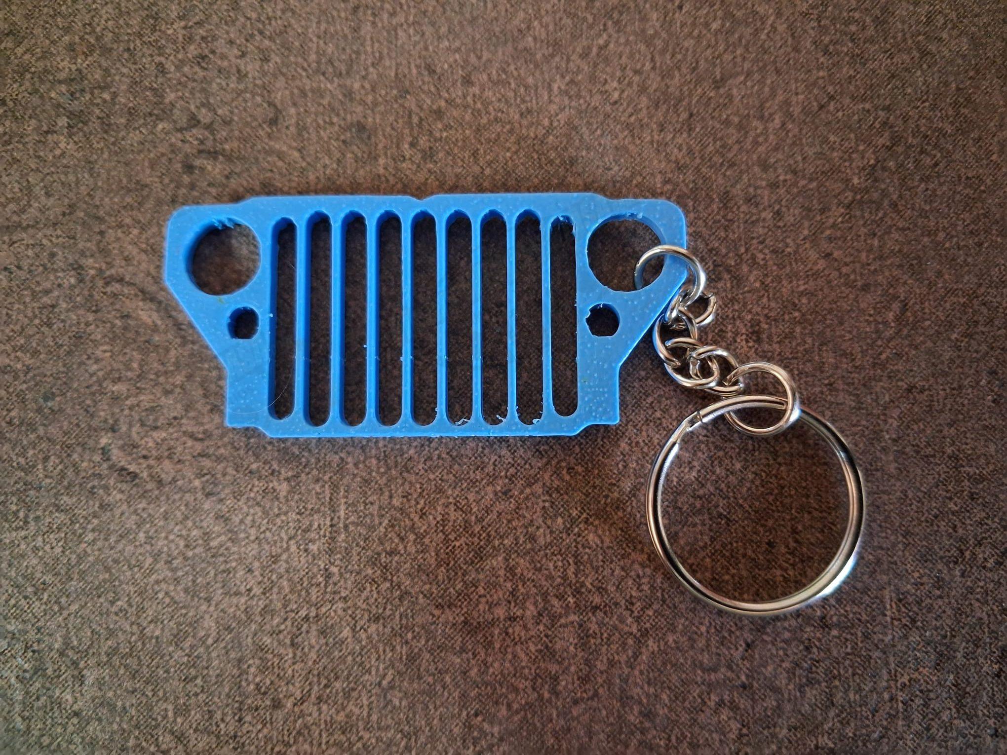 llavero calandra jeep willys mb-gpw azul