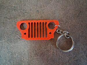 llavero calandra jeep willys cj2a-cj3a rojo