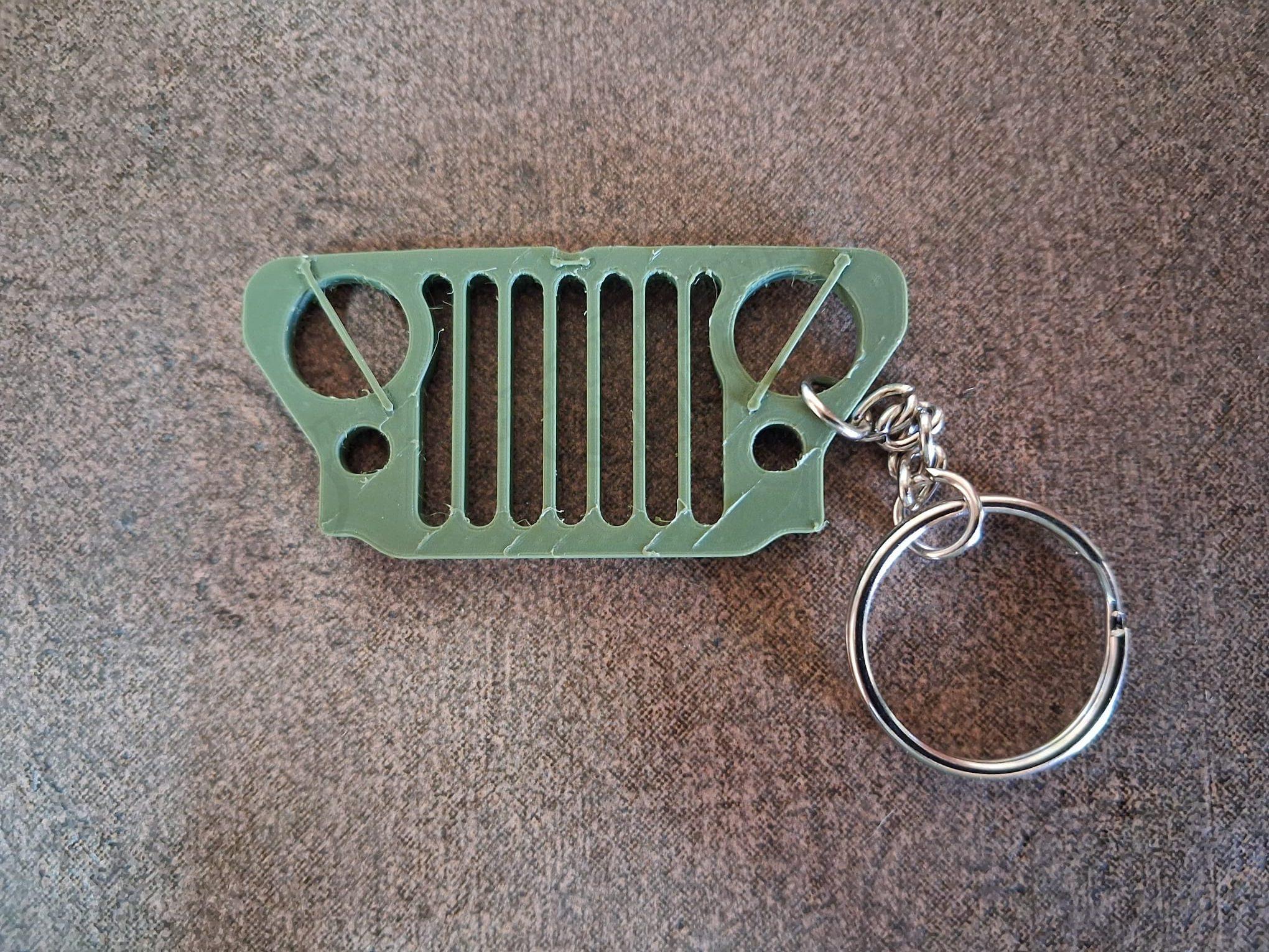 llavero calandra jeep willys m38 verde