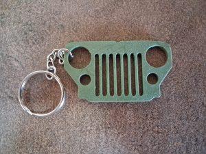 llavero calandra jeep viasa cj3b-cj6 2º serie militar verde