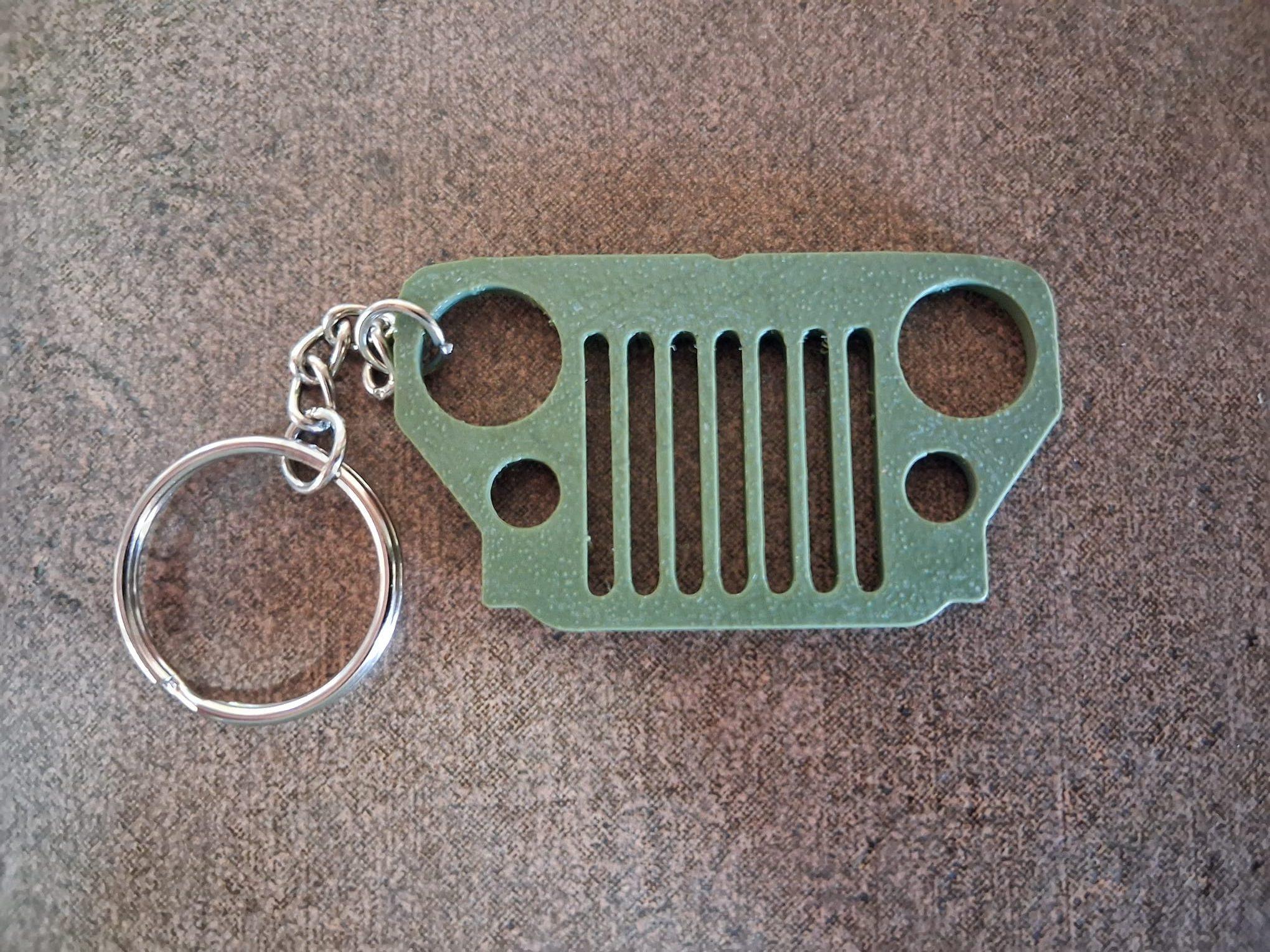 llavero calandra jeep viasa cj3b-cj6 2º serie militar verde