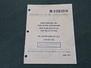 fire plotting board m17 w/e