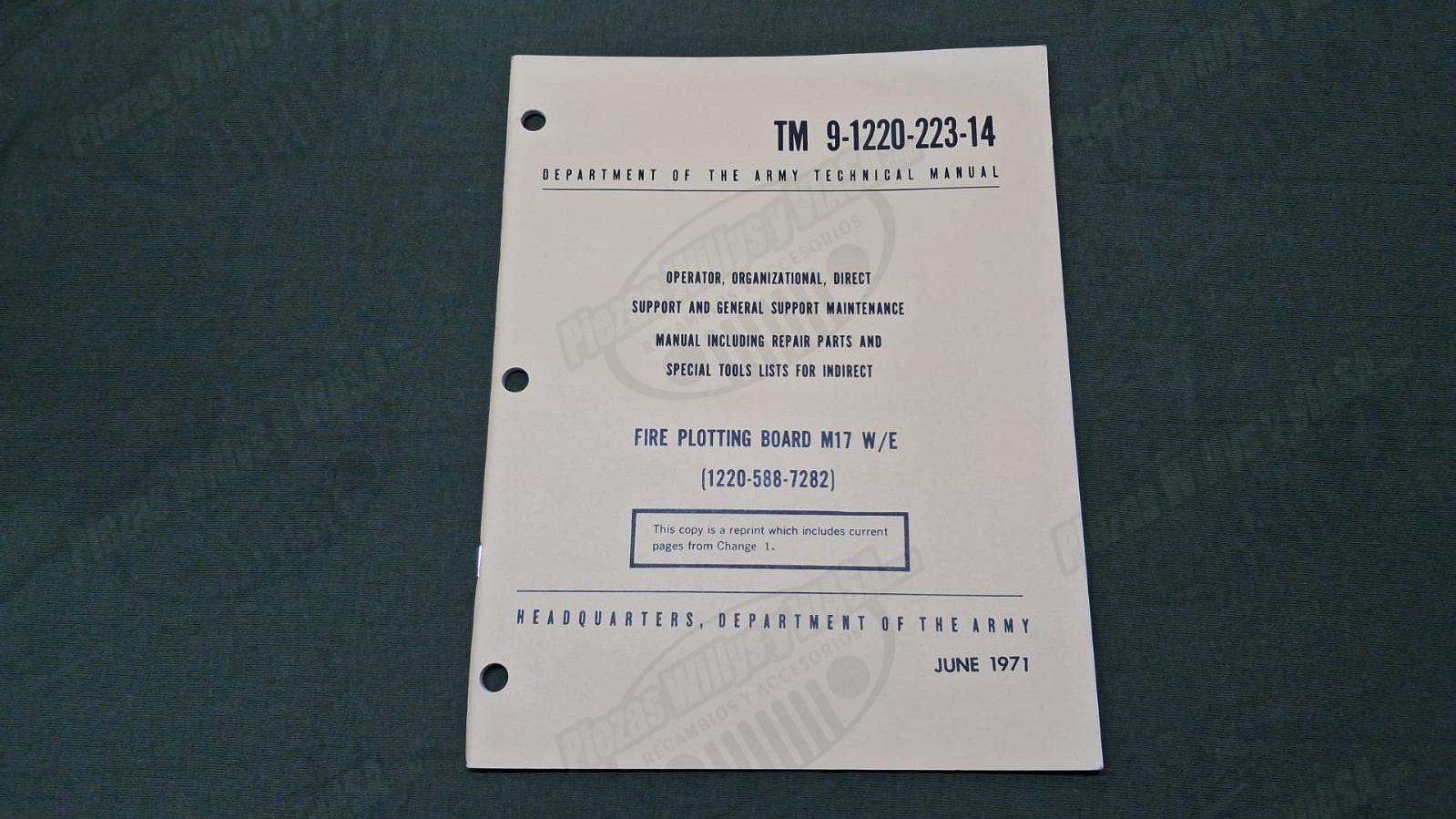 fire plotting board m17 w/e