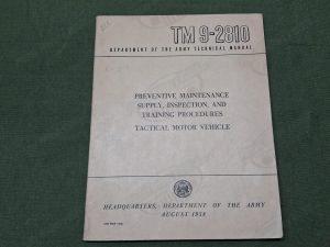 preventive maintenance tactical motor vehicle