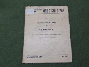 organitazional maintenance allowances tank, 90mm gun, m47