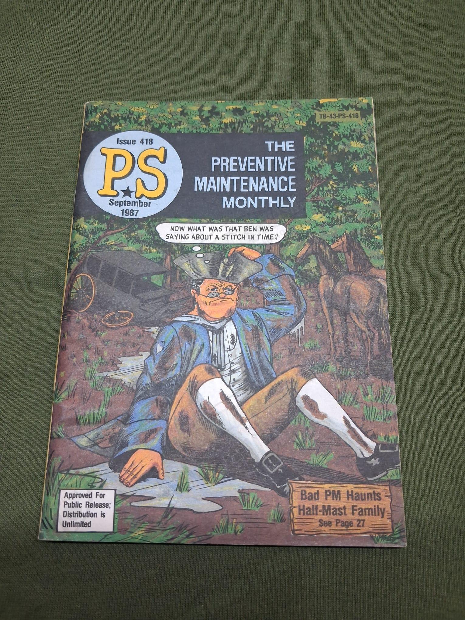 the preventive maintenance monthly septiembre 1987