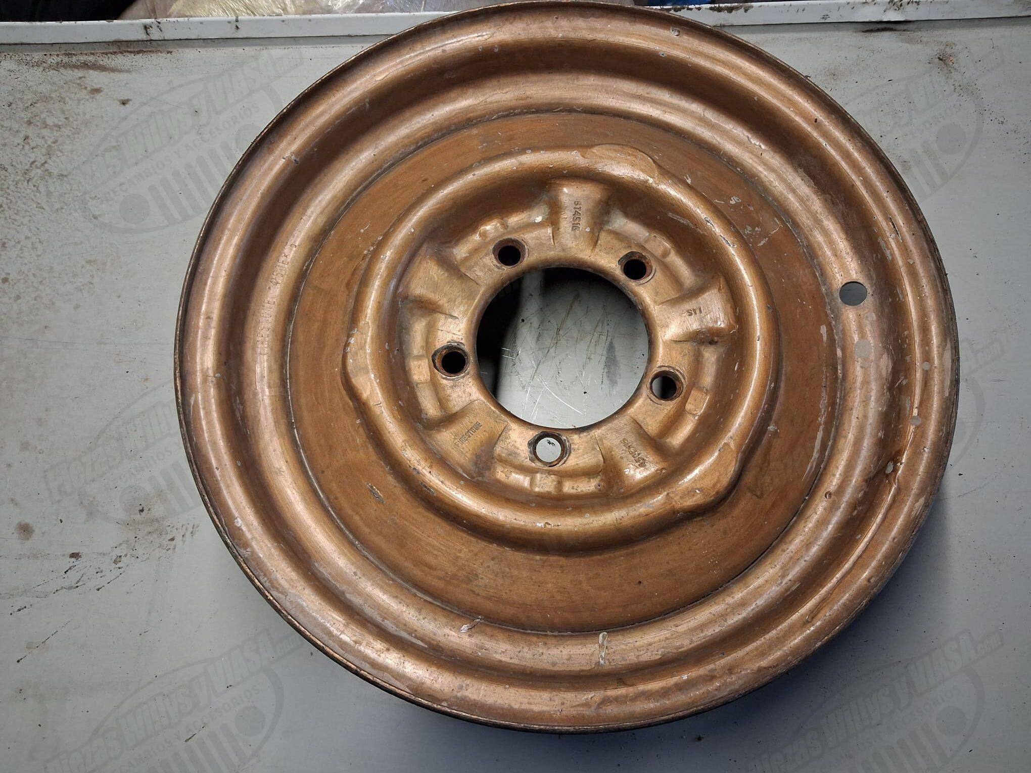 llanta jeep viasa 16 x 4,5 pulgadas con refuerzo entre taladros